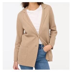 J CREW Two Button sweater-blazer Item BS881 Sz M Mushroom Career Professional